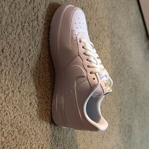 Nike Air Force 1 white and gold Women’s size 7